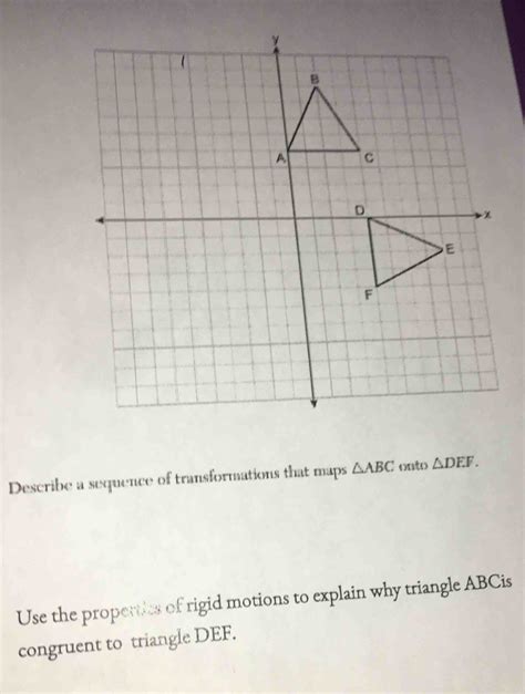 To Describe A Sequence Of Transformations That Maps Triangle