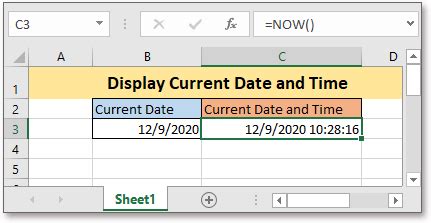 to display the current date in excel without time which function would be most suitable