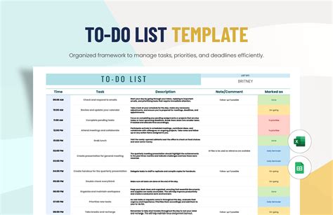 To Do Checklist Excel Template