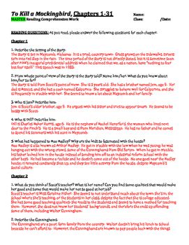 To Kill A Mockingbird Student Workbook Answer Key
