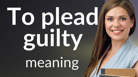 to plead guilty meaning