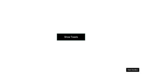 toast message in react js codesandbox