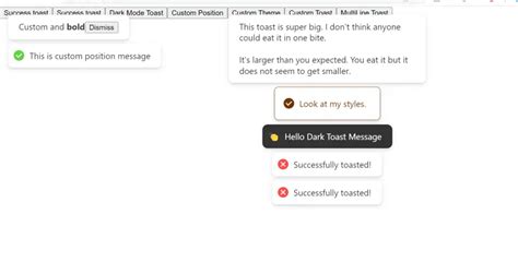 toast message not showing in react js