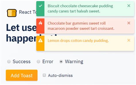 Toast Notification In React