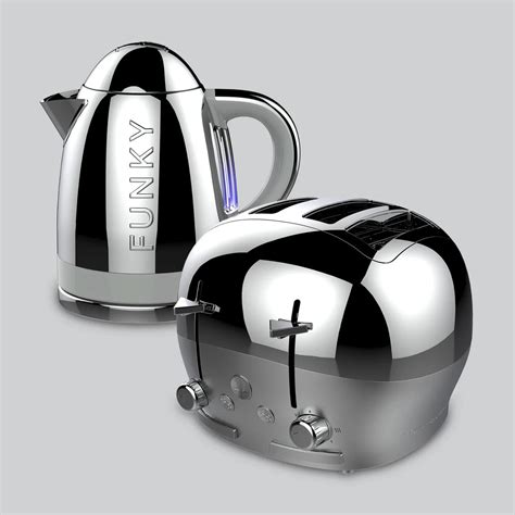 Toaster And Kettle Set Chrome