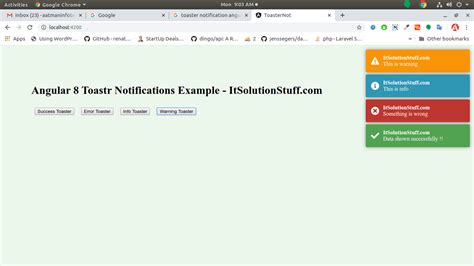 Toaster Not Working In Angular 8