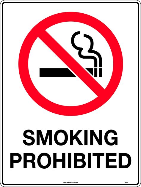 tobacco use prohibited signs