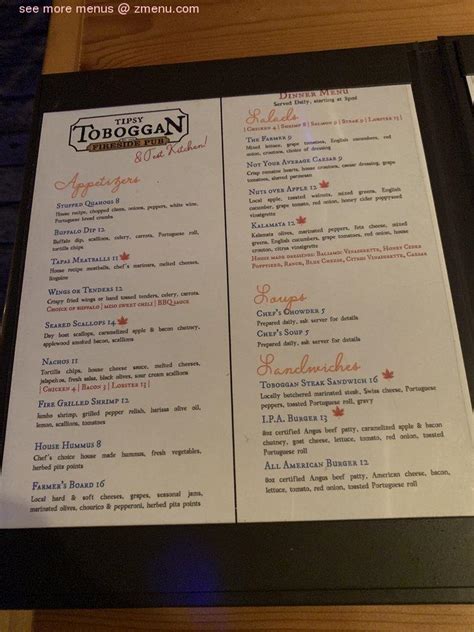 Toboggan Menu