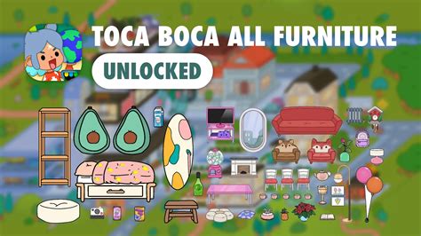 toca boca mod apk unlocked all furniture