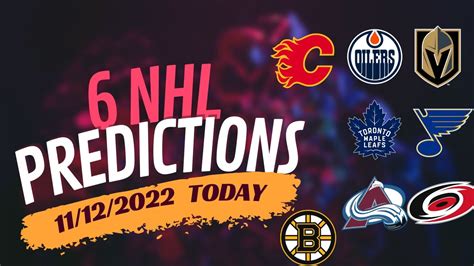 today's nhl predictions