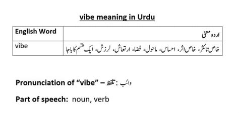 today's vibes meaning in urdu with example in hindi