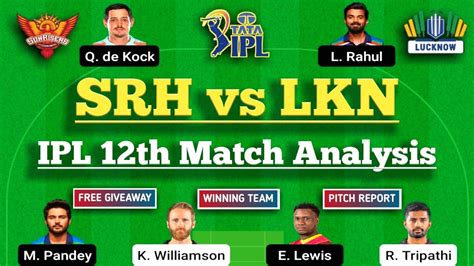 today ipl match lkn vs srh dream11 prediction
