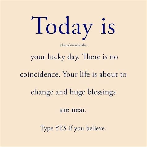 today is lucky day