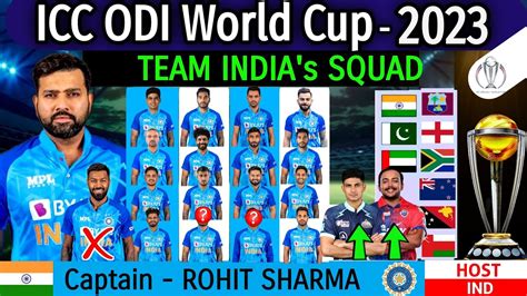 today team india players list 2023