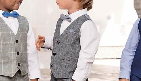 Toddler Boy Wedding Guest Outfit Spring Ring Bearer Baby Dress Clothes Grey