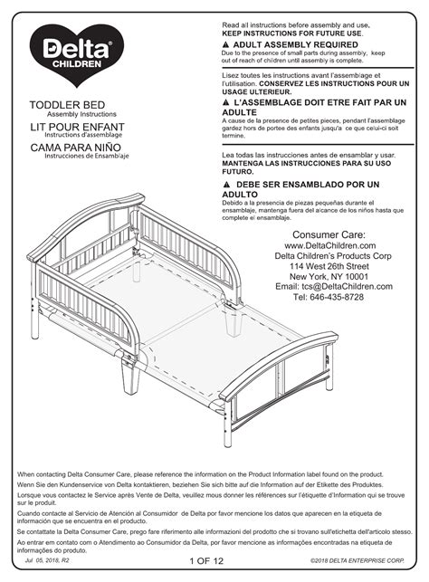 Toddler Bed Instructions
