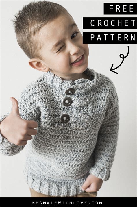 Toddler Boy Crochet Sweater Pattern