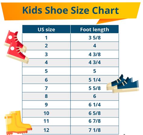 toddler shoes size chart