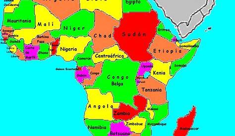 Mapa del continente africano Fotografía de stock - Alamy