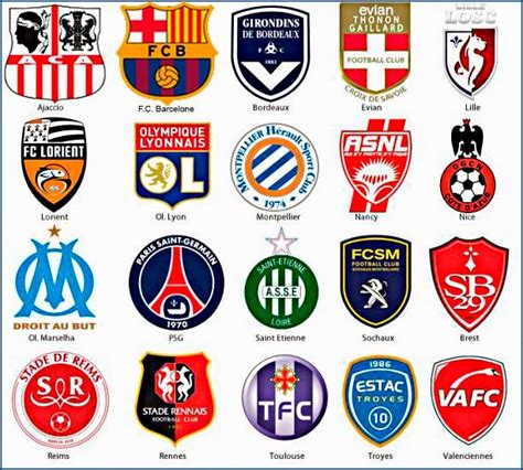 todos los equipos de la liga francesa