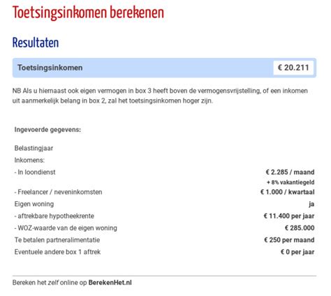toeslagen.nl inkomen berekenen 2021