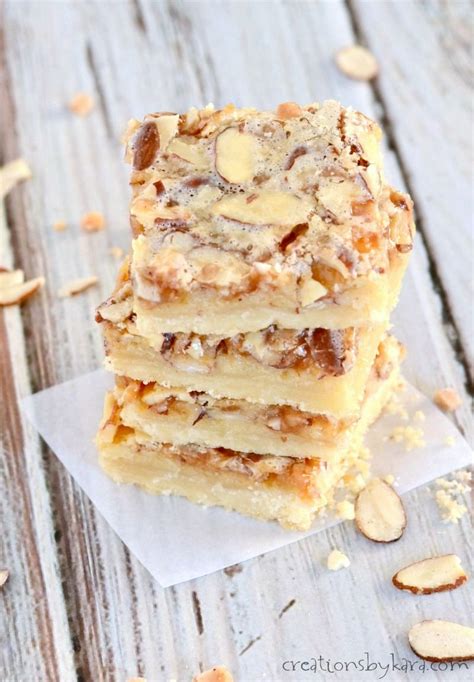 Toffee Almond Shortbread Bars