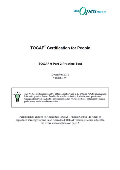 togaf part 2 practice test