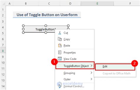 Toggle Button Caption Vba