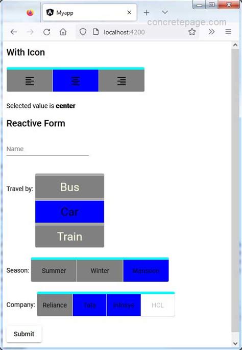 Toggle Button In Angular Material Stackblitz