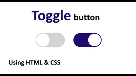 Toggle Button In Css Codepen