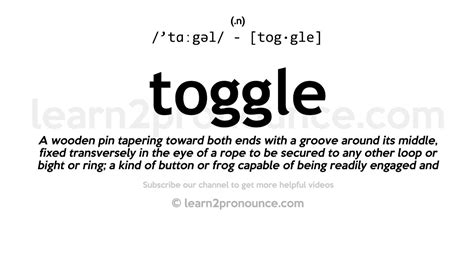 toggle meaning in telugu