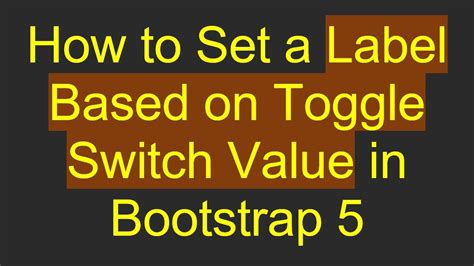 Toggle Switch Value
