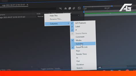 Toggle Switches Modes After Effects