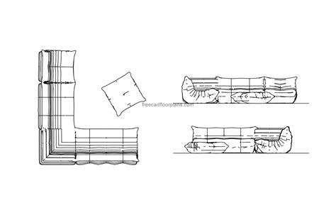 togo sofa cad