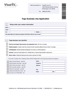 togo visa online application