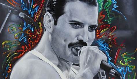 Toile Freddie Mercury Peinture Acrylique Sur Etsy