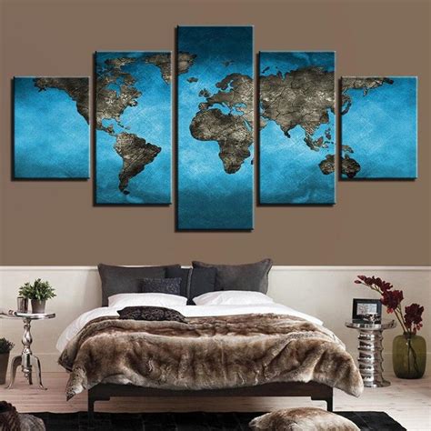 toile mappemonde moderne grand format Ambiance Cadres