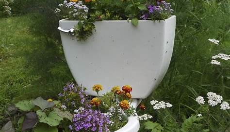 Toilet Flower Planter Turn Your Old Into A Pot! Idéias De