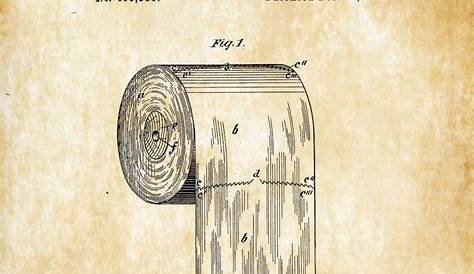 Toilet Paper Patent - Patent Print, Wall Decor, Bathroom Decor