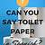 toilet paper in spanish