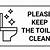 toilet signs to keep clean