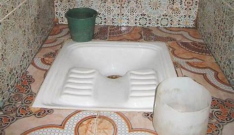 Toilette Marocaine Moderne Crédence De WC Salle De Bain Mosaïque Bleue
