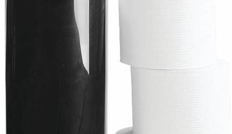 Toilettenpapier Aufbewahrung Schwarz Metall halter 13cm Altum Holzrolle