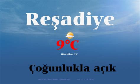 tokat resadiye hava durumu