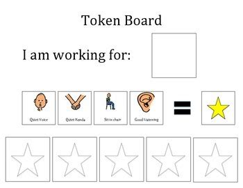 Reward System Free Token Board All Children , Autism