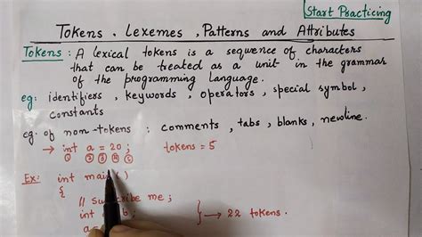 tokens in compiler construction