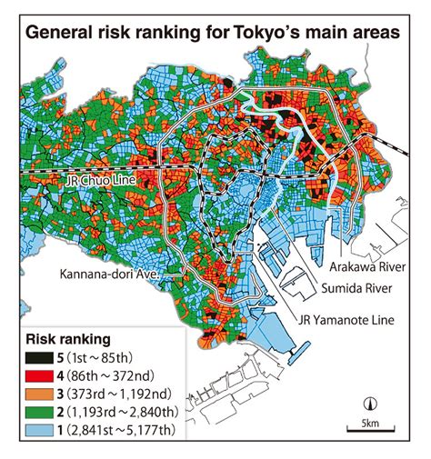 tokyo earthquake risk map