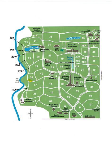 toledo memorial park map