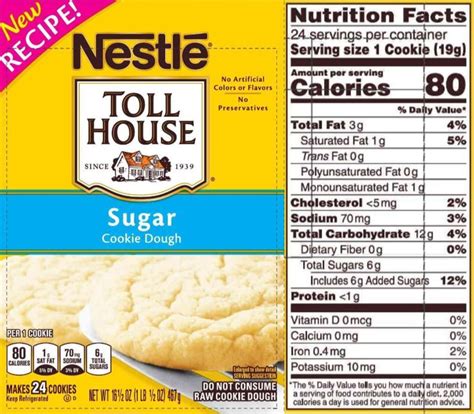 toll house cookie calorie count