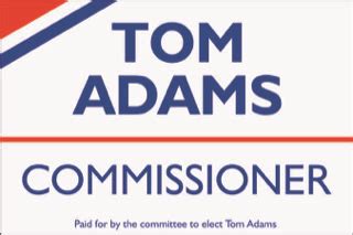 tom adams for commissioner